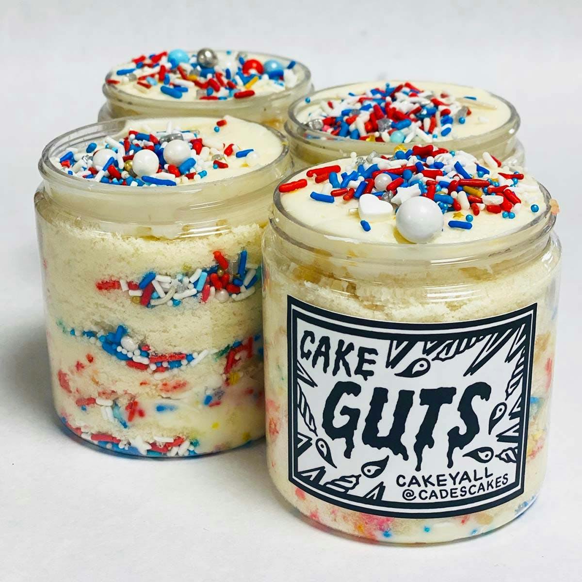 Red, White & Blue Funfetti Cake Guts by Cades Cakes
